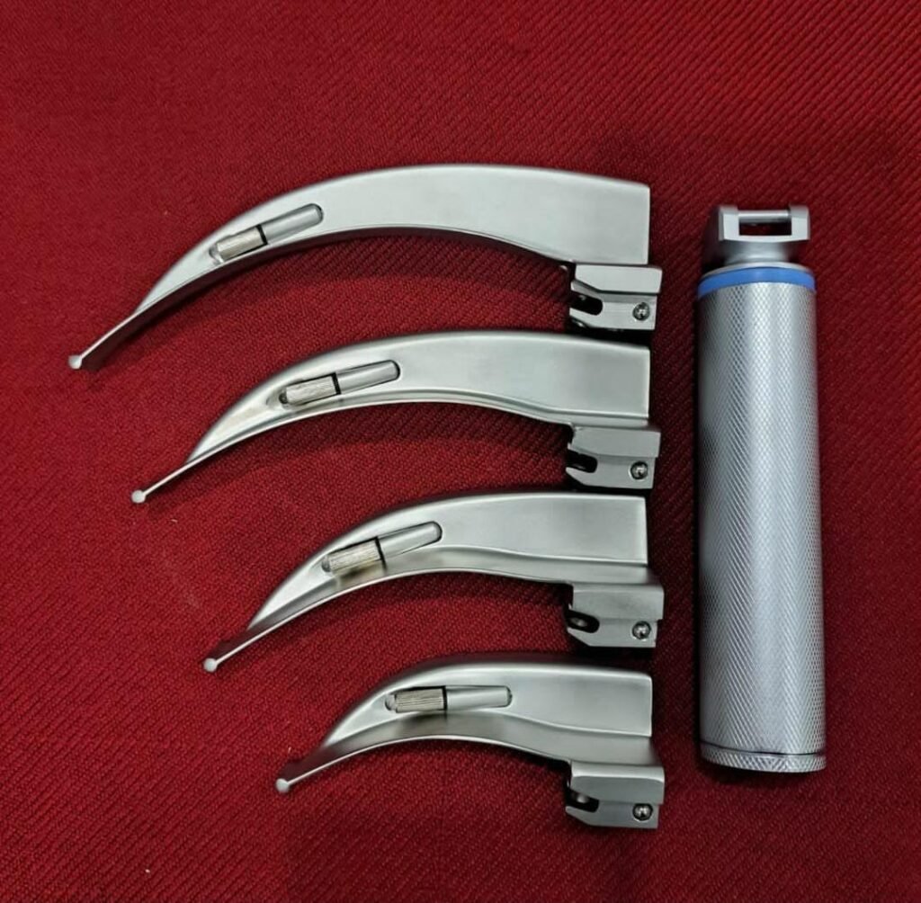 LED laryngoscope with stainless steel blade for safe and precise airway management and intubation Laryjoscope LED
