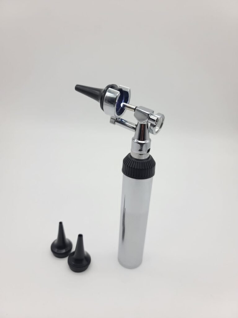 Professional LED otoscope for detailed examination of the ear canal and eardrum Otoscope black