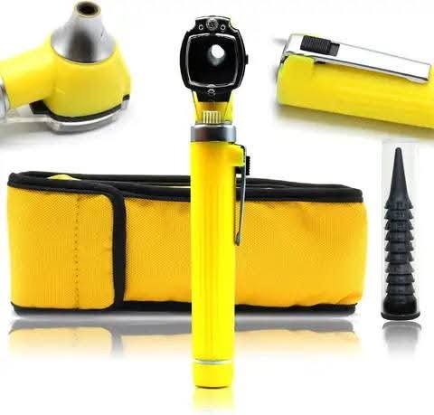 Fiber optic LED otoscope for detailed ear canal and tympanic membrane examination Otoscope fiber optic